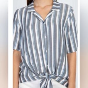 NWT Ariella striped button down bottom tie top.